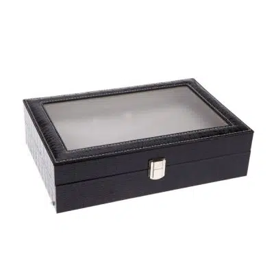 UHRENBOX AUS KROKODILLEDER<br/>12 Uhren
