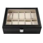 UHRENBOX AUS KUNSTLEDER  10 Uhren
