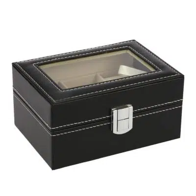 UHRENBOX AUS KUNSTLEDER <br/>3 Uhren