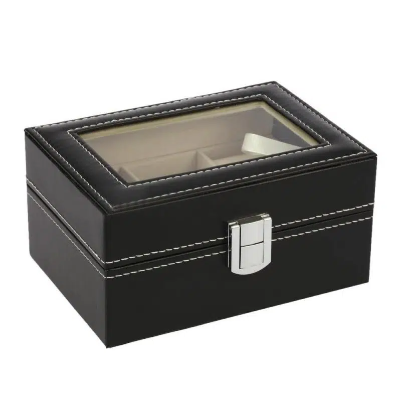 UHRENBOX AUS KUNSTLEDER 3 Uhren