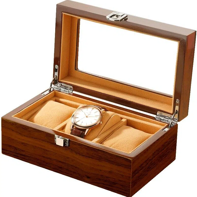 VINTAGE UHRENBOX AUS HOLZ  3 Uhren